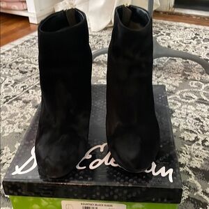 Sam Edelman Black Suede Ankle Boots